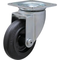 ハンマーキャスター ハンマー 軽量キャスター 旋回式ゴム車輪(ナイロンホイール)100mm