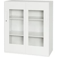 ダイシン DAISHIN 壁面収納庫 窓付き引戸型 下置き専用D450 ホワイト V94511SG 1台