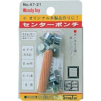 イチネンアクセス RELIEF 木ダボ用センターポンチ 8mm ポンチ6コ 木ダボ1本