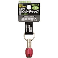 イチネンアクセス ミツトモ カラフルビットチャック レッド 13666 1個
