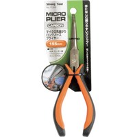 イチネンアクセス ストロングツール マイクロ先曲がりロングノーズプライヤー155mm カーボン鋼 11306 1丁