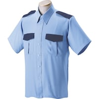 ジーベック XEBEC 切替半袖シャツ1830142L サックス