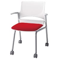 NAIKI 会議用チェアー 色:レッド E2751FRE 1脚