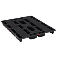 岐阜プラスチック工業 RISU リサイクルパレット 414324 JCS2・135110スキッド二方差しネスティング 黒