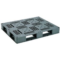 岐阜プラスチック工業 RISU リサイクルパレット 126456 JD4・1210片面四方差し グレー JD41210 1枚