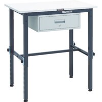 トラスコ中山 TRUSCO 軽荷重作業台高さ調節式(150kg)AEM型 900X600XH650ー950 1段引出付 ダークグレー色 AEM0960F1DG 1台