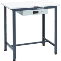 トラスコ中山 TRUSCO 軽荷重立作業台(300kg)HAE型 900X600XH900 薄型1段引出付 ダークグレー色 HAE0960UDK1DG 1台