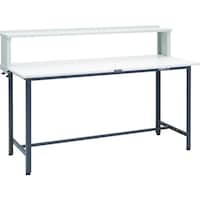 トラスコ中山 TRUSCO 軽荷重立作業台(300kg)HAE型 1800X750XH1204(全高) 上棚付 ダークグレー色 HAE1800YURBDG 1台