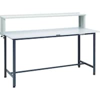 トラスコ中山 TRUSCO 軽荷重立作業台(300kg)HAE型 1800X750XH1204(全高) 上棚付 ダークグレー色 HRAE1800YURBDG 1台