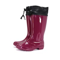 阪神素地 婦人フード付きブーツLワイン