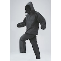 おたふく手袋 ヤッケパンツ 上下セット ブラック L RF23