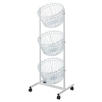 店研創意(ストア・エキスプレス) 丸型投げ込みバスケット 3段