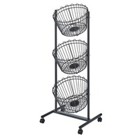 店研創意(ストア・エキスプレス) 丸型投げ込みバスケット 3段