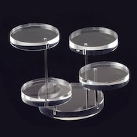 店研創意(ストア・エキスプレス) 透明アクリル4段ディスプレイ S