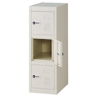 店研創意(ストア・エキスプレス) H90cmミニロッカー (ダイヤル錠) 3人用