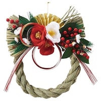 店研創意(ストア・エキスプレス) 椿しめ縄 【しめ縄飾り・お正月用品】