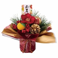 店研創意(ストア・エキスプレス) 迎春椿アレンジ 赤椿 1個【新春飾り・お正月用品・正月飾り】