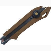 カワシマ盛工 カッターナイフ カラー:チョコレート オートロックタイプ