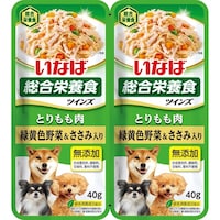 いなばペットフード ツインズ とりもも肉&緑黄色野菜・ささみ入り 40g×2P
