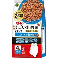 いなばペットフード CIAO すごい乳酸菌クランキー かつお節味 190g×4袋