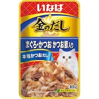 いなばペットフード いなば 金のだしパウチ まぐろ・かつお かつお節入り 40g