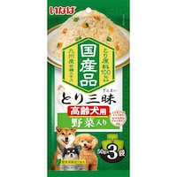 いなばペットフード とり三昧 高齢犬用 野菜入り 50g×3袋