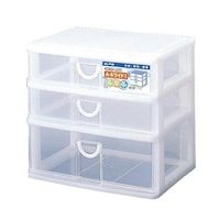 サンコープラスチック レターケース 幅34.5×奥行25.5×高さ32.2cm A4 横 3段 浅型2段 深型1段 収納ケース ※2個以上から注文可能(販売価格は1個単位の価格)