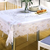 MEIWA テーブルクロス 120×150cm MGプリントレース パリス 樹脂製 日本製 ※2個以上から注文可能(販売価格は1個単位の価格)