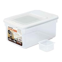 サンコープラスチック 米びつ 5kg お米ケース 計量カップ付き ホワイト ※4個以上から注文可能(販売価格は1個単位の価格)
