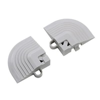 YAMAZAKI 人工芝 ジョイント パーツ 若草ユニット用 コーナー 2個入 Eタイプ用 グレー ※17個以上から注文可能(販売価格は1個単位の価格)