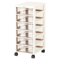 JEJアステージ 書類ケース フロアケース アプロス A4 深型6段 幅27×奥行34.5×高さ64.8cm アイボリー