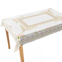 MEIWA テーブルクロス 120×150cm MGプリントレース ドーバー 樹脂製 日本製 ※2個以上から注文可能(販売価格は1個単位の価格)