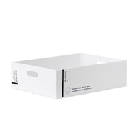 八幡化成 収納ボックス A4 サイズ 幅22.8×奥行32×高さ7.7cm 浅型 コンテナ プラスチック製 ホワイト ※2個以上から注文可能(販売価格は1個単位の価格)