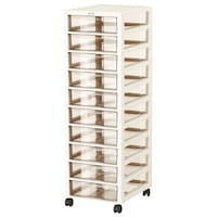 JEJアステージ 書類ケース フロアケース アプロス B4 深型 10段 幅32.3×奥行40.6×高さ103.1cm アイボリー