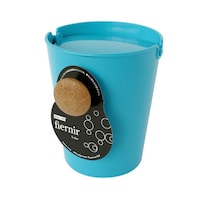 八幡化成 ゴミ箱 1L フェニール S ふた付き ターコイズブルー ※4個以上から注文可能(販売価格は1個単位の価格)