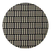 ケーアイ コースター 丸 10cm 撥水 ビニール ホワイト×ブラック ※8個以上から注文可能(販売価格は1個単位の価格)