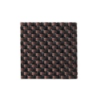 ケーアイ コースター 四角 10.5cm 格子柄 撥水 ビニール ブロンズ ※8個以上から注文可能(販売価格は1個単位の価格)