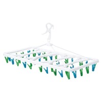 シービージャパン 洗濯ハンガー Kogure ランドリーハンガー ピンチ40個付 グリーン×ブルー ※3個以上から注文可能(販売価格は1個単位の価格)