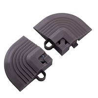 YAMAZAKI 石目ユニット用 ジョイント パーツ コーナー 2個入 ストーン調 ダークグレー ※17個以上から注文可能(販売価格は1個単位の価格)