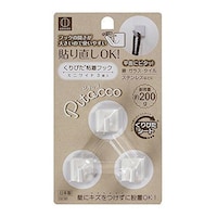小久保工業所 フック Pitacco ピタッコ くりぴた粘着フック ミニワイド 3個組 ※17個以上から注文可能(販売価格は1個単位の価格)