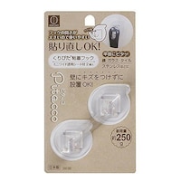 小久保工業所 フック Pitacco ピタッコ くりぴた粘着フック ミニワイド 透明シール付き 2個組 ※17個以上から注文可能(販売価格は1個単位の価格)