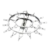 下村企販 ステンレスハンガー 洗濯ハンガー NEWからみにくいステンレスハンガー丸型 20ピンチ