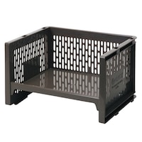 サンコープラスチック ラック L 浅型 幅36.3×奥行28.8×高さ18.3cm eラック 調味料ラック ブラウン ※3個以上から注文可能(販売価格は1個単位の価格)