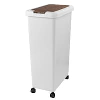 サンコープラスチック ゴミ箱 キッチン スリムプッシュ 30L キャスター付き ライトブラウン ※2個以上から注文可能(販売価格は1個単位の価格)