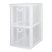 サンコープラスチック CD・DVDケース 幅18.2×奥行26.5×高さ32.5cm A5 2段 CD DVD 収納ケース ※2個以上から注文可能(販売価格は1個単位の価格)