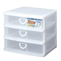 サンコープラスチック レターケース 幅34.5×奥行25.5×高さ27.8cm A4 横 3段 浅型 収納ケース ※2個以上から注文可能(販売価格は1個単位の価格)