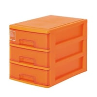 サンコープラスチック レターケース A4 幅26×奥行35×高さ28cm 3段 収納ケース オレンジ ※2個以上から注文可能(販売価格は1個単位の価格)