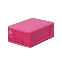 サンコープラスチック レターケース A5 約 幅19×奥行27×高さ10cm 深型 1段 収納ケース ピンク ※4個以上から注文可能(販売価格は1個単位の価格)