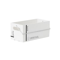 八幡化成 収納ボックス S 幅11×奥行22×高さ10cm コンテナ プラスチック製 ホワイト ホワイト ※3個以上から注文可能(販売価格は1個単位の価格)