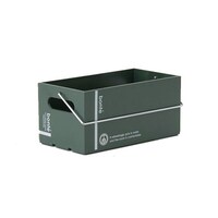 八幡化成 収納ボックス S 幅11×奥行22×高さ10cm コンテナ プラスチック製 ダークグリーン ダークグリーン ※3個以上から注文可能(販売価格は1個単位の価格)
